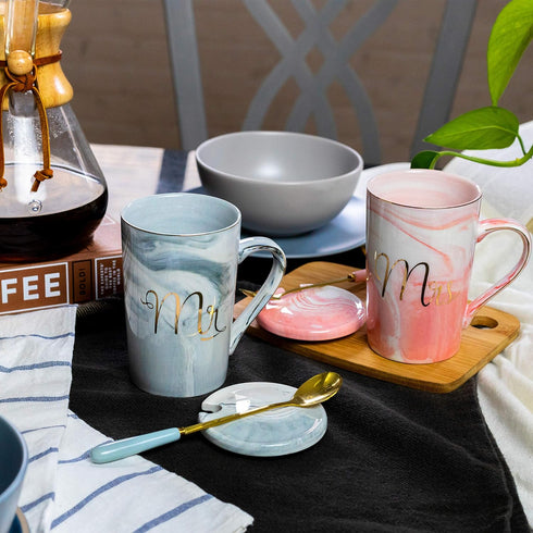 Mr And Mrs Mugs Set Engagement / Anniversary Gift For Couples